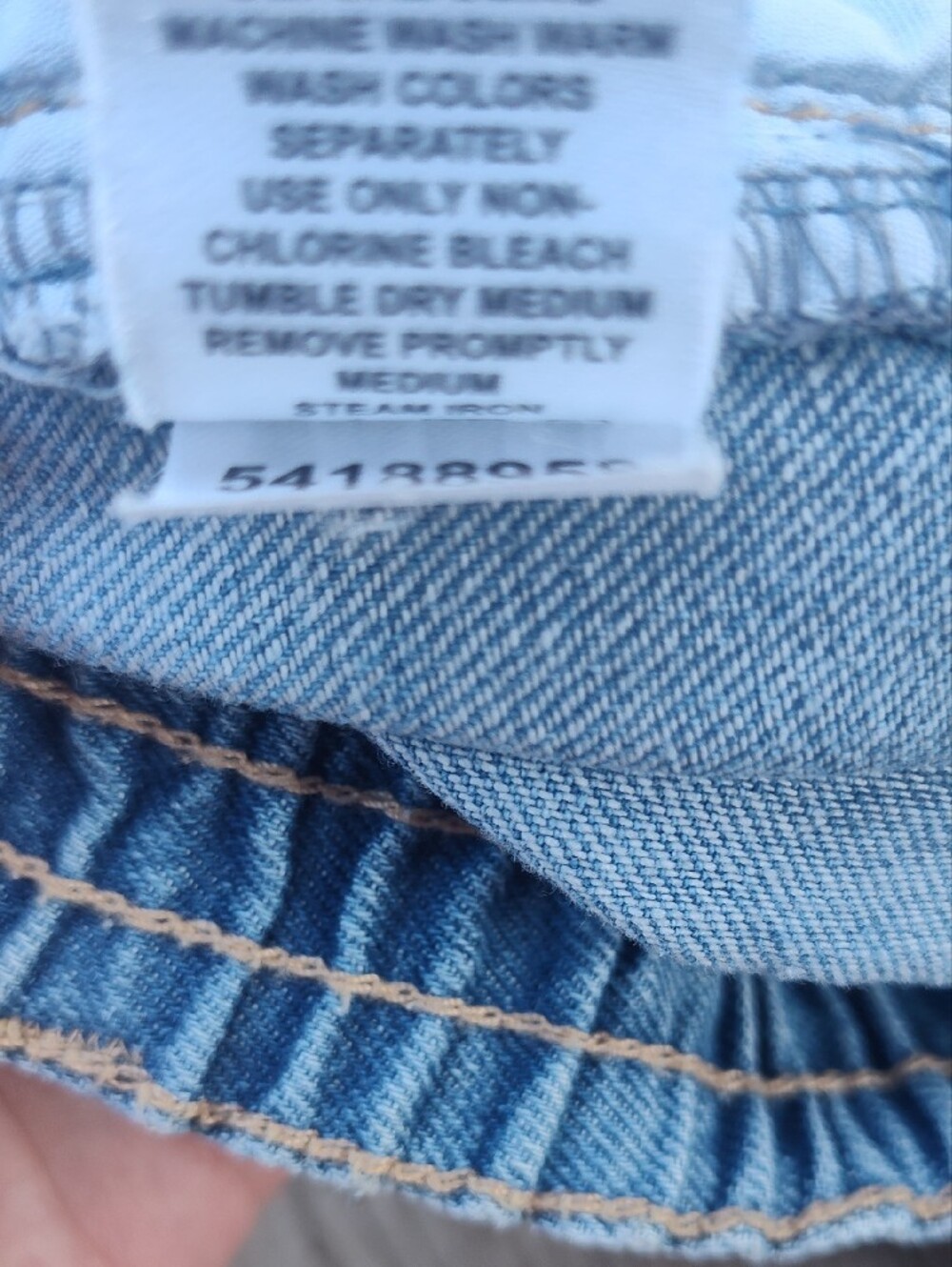 Woman Within Light Blue Elastic Waist Denim Pants Size 16W - Picture 4 of 6